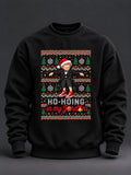 Herren-Weihnachts-Sweatshirt mit lustigem, lässigem Kunstdruck und langen Ärmeln