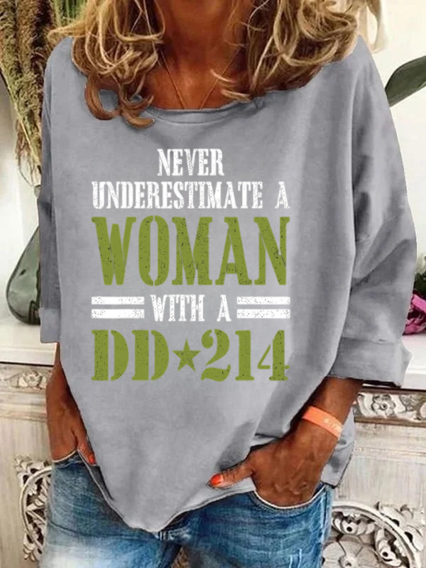 Women With DD-214 Long Sleeve T-Shirt