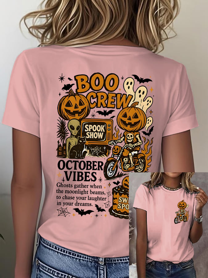 🔥HOT SALE🔥Women'S Casual Halloween Short Sleeve T-Shirt