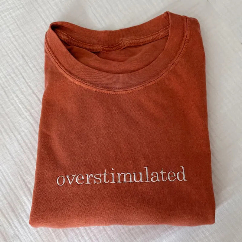 Embroidered Overstimulated T-shirt
