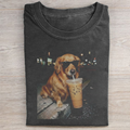 Funny Golden Retriever Drinking Iced Coffee T-shirt