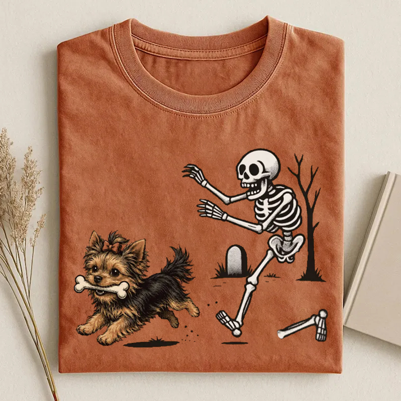 Halloween Yorkie Dog T-shirt