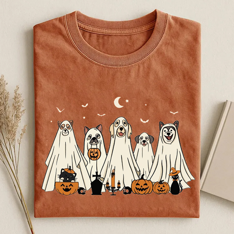 Halloween Ghost Dog T-shirt