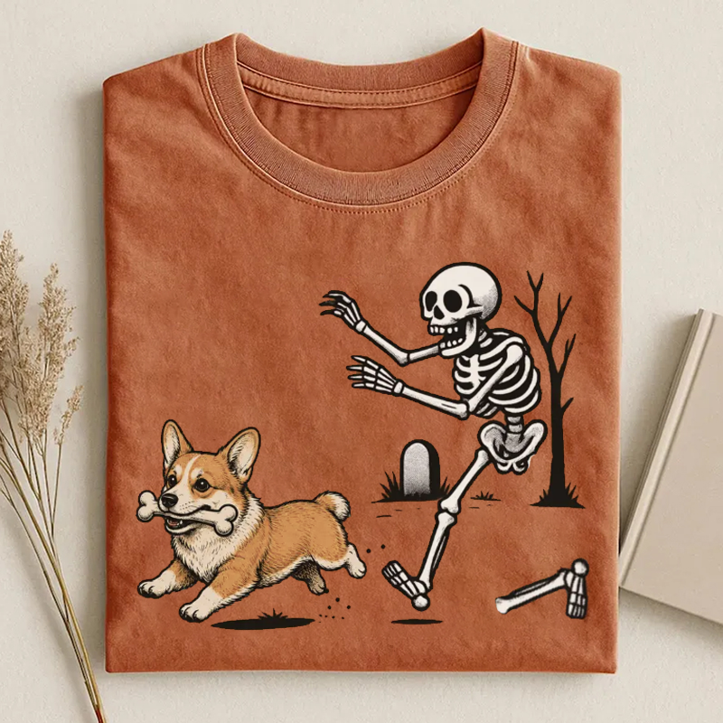 Halloween Corgi Dog T-shirt
