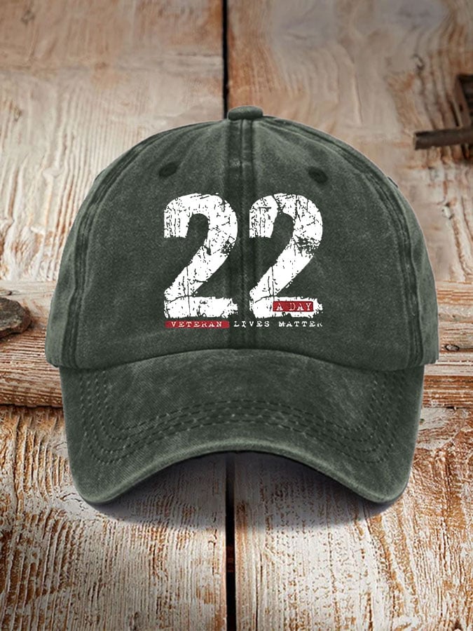 22 A Day veteran lives matter unisex vintage hat