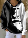 Women's Halloween Witch Print Casual Sweatshirt
