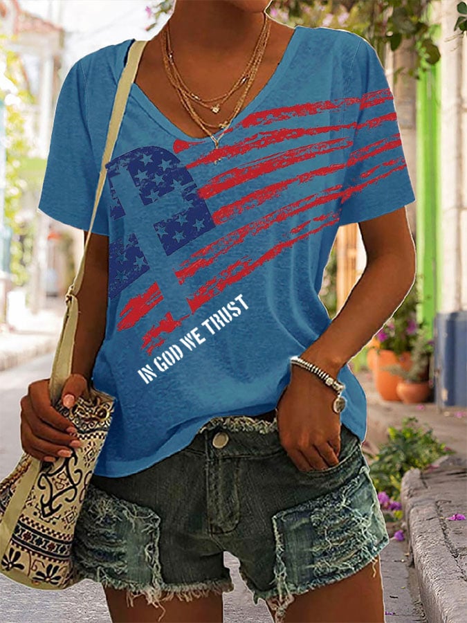 Women's Independence Day Print T-Shirt