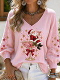 Women's Christmas Print Casual Top