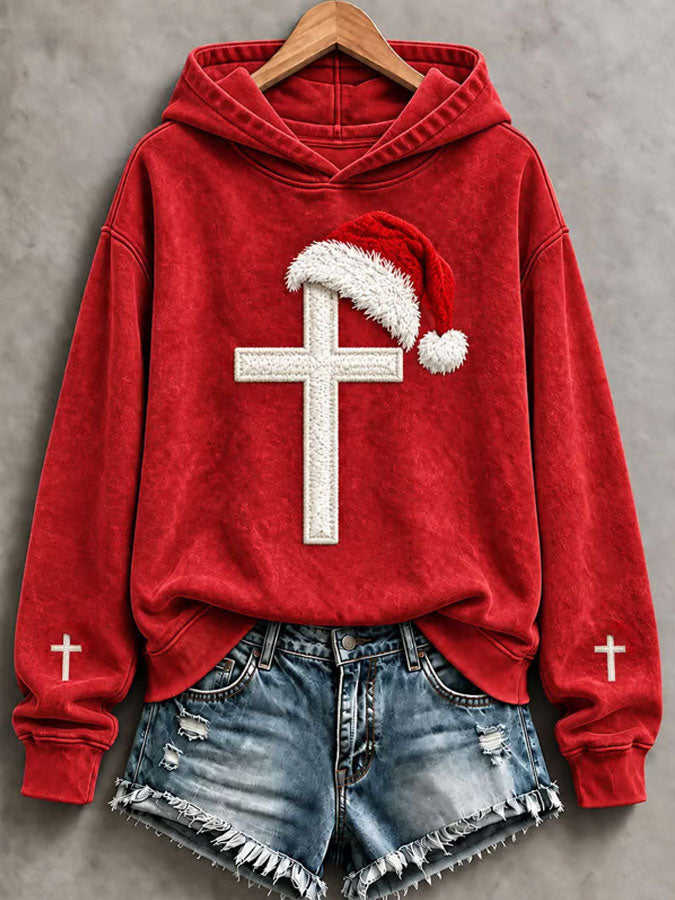 Women'S Christmas Print Casual Hoodie