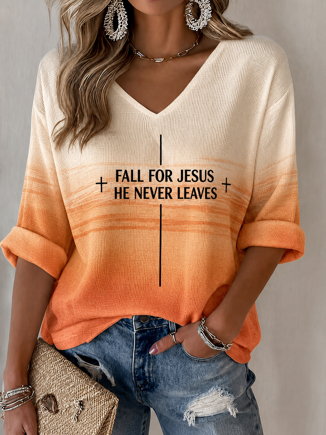 Women'S Autumn And Faith Printed T-Shirt
