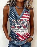 250th Anniversary Crayon Art Print V-Neck Tank Top