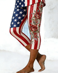 250th Anniversary Floral Art Print High-waisted Fitted Stretchy Leggings