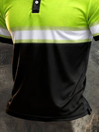 Men's Retro Patriotic Color-Block Short-Sleeve Polo Shirt