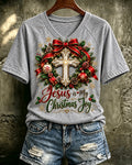 Women's Christmas Faith Graphic Print T‑Shirt