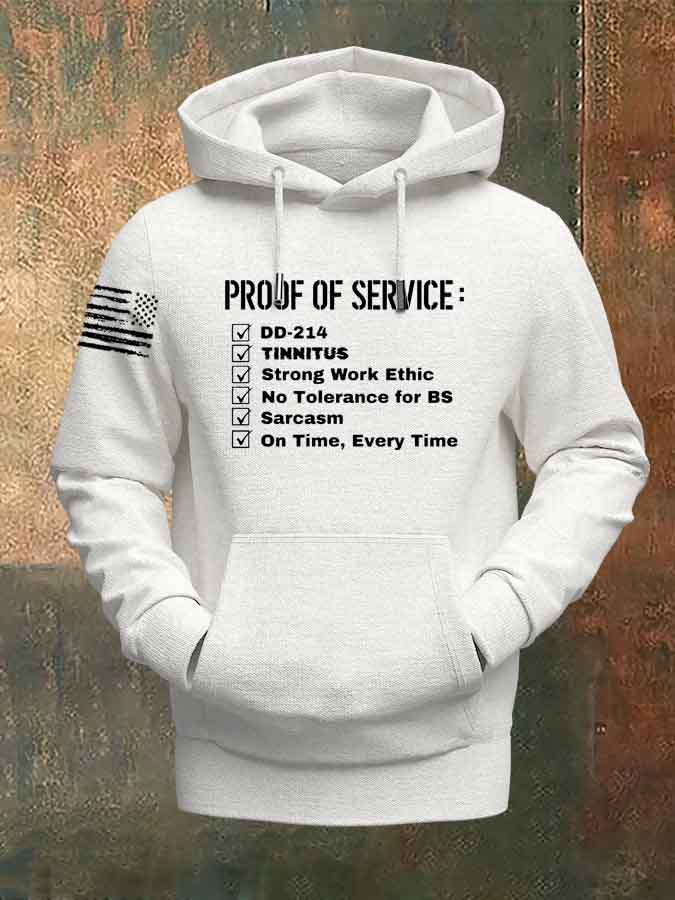 Proof Of Service  Pattern 100% 300g Cotton Classic Hoodie