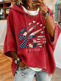 Women'S America Flag Printed Super Large Hoodie