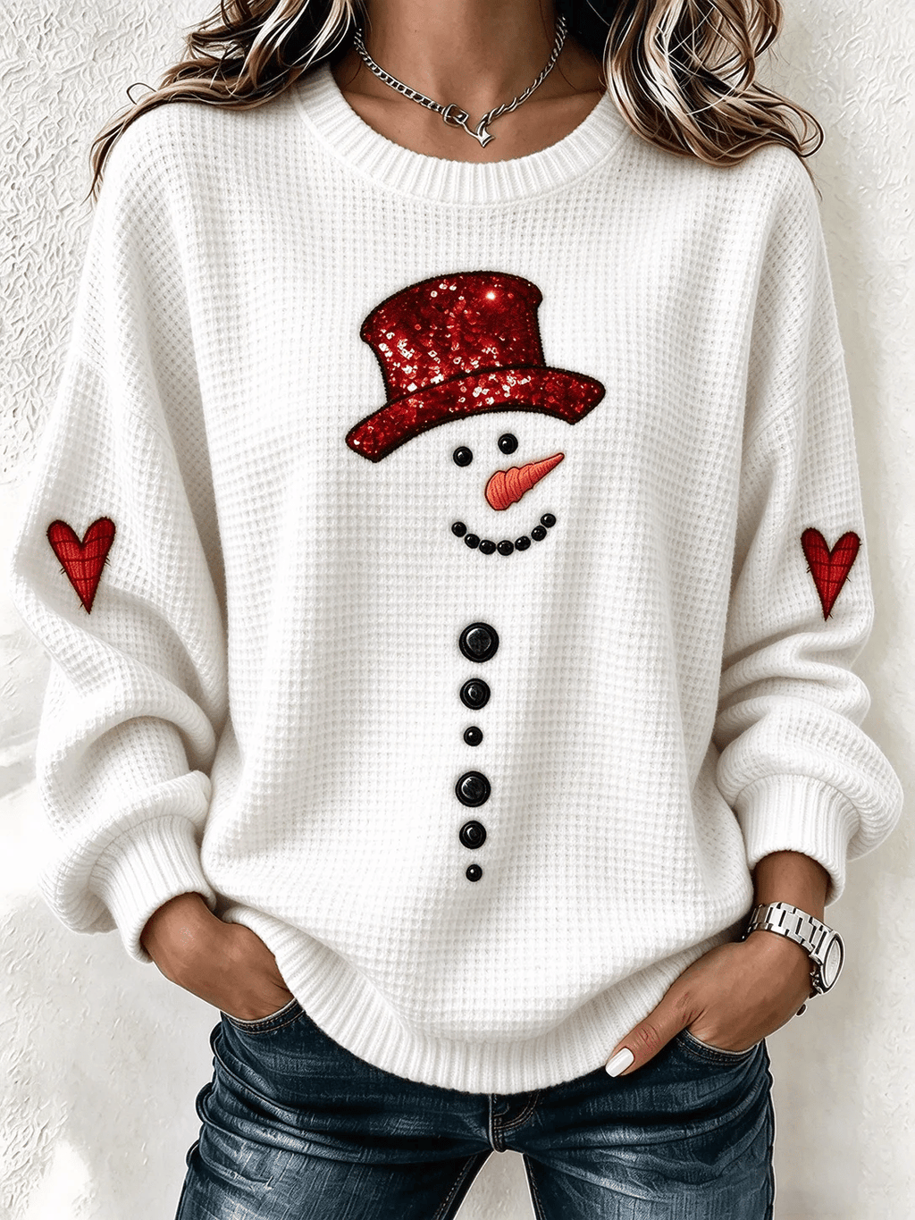Damen-Freizeit-Sweatshirt mit Print
