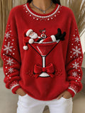 Women's Christmas Print Pullover Sweatshirt