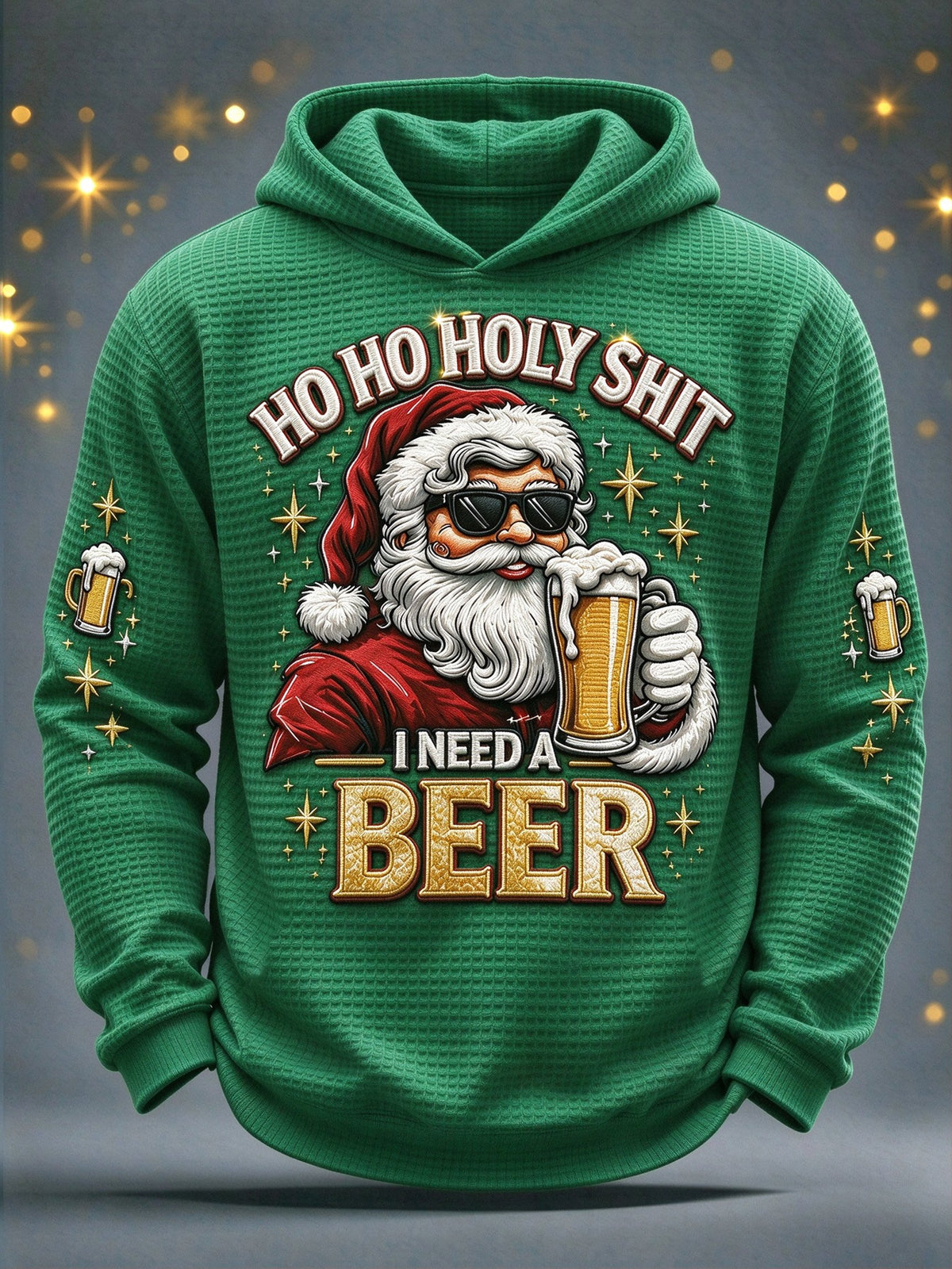 Lässiger Herren-Hoodie mit Weihnachtsmotiv
