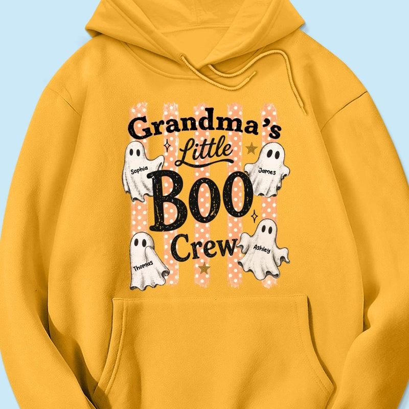 Grandma's Boo Crew Polka Dot Stripes - Personalized Shirt - Perfect Halloween Costume for Grandma