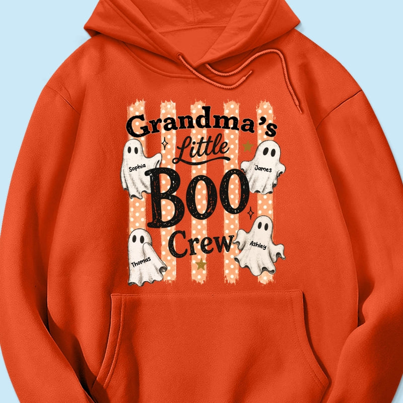 Grandma's Boo Crew Polka Dot Stripes - Personalized Shirt - Perfect Halloween Costume for Grandma