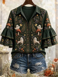 Women's Halloween Print Shirt