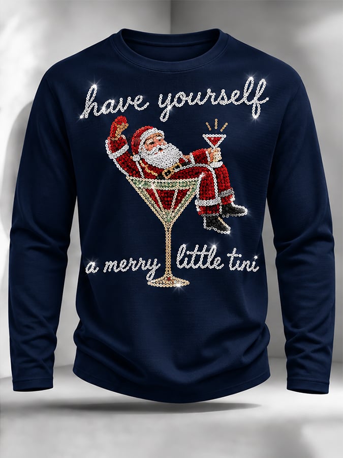 Herren-Freizeitoberteil mit Weihnachtsmotiv