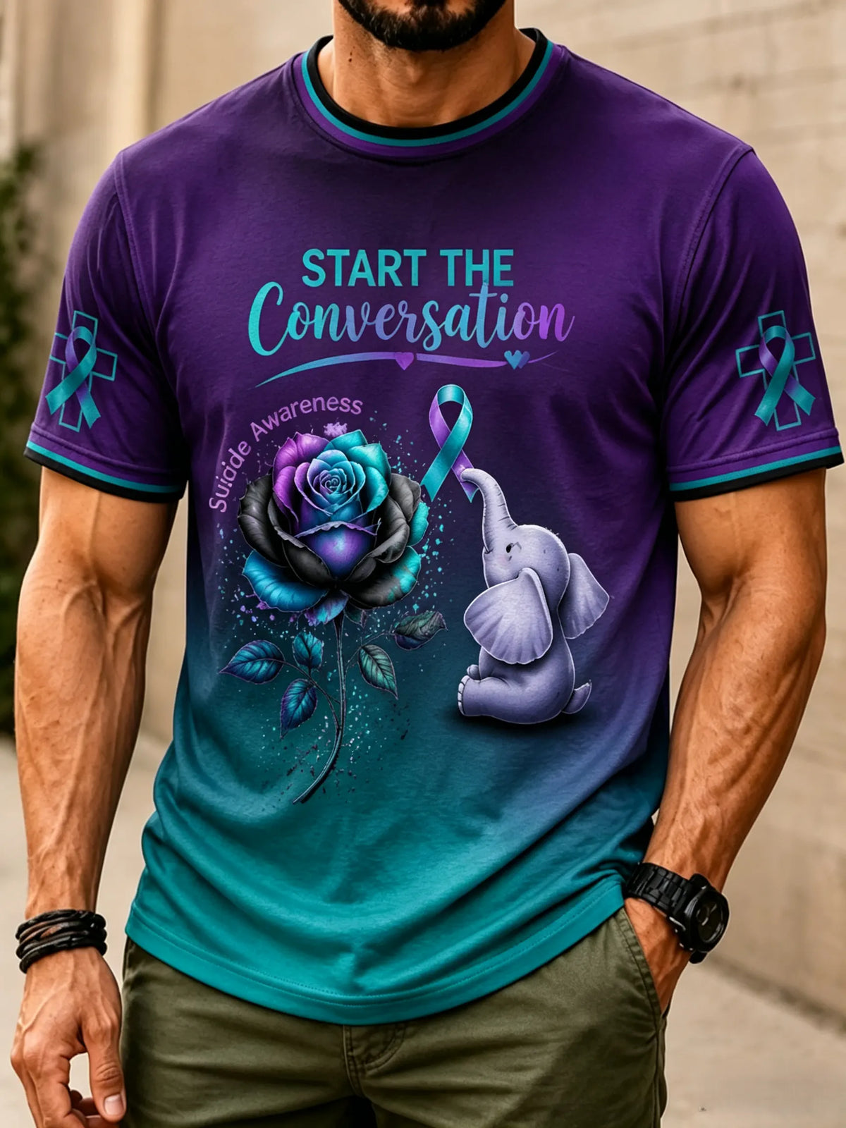 Men's Suicide Prevention Awareness Short-Sleeve T-Shirt