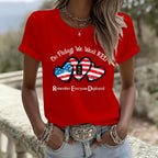 Women's On Fridays We Wear RED Print T-shirt