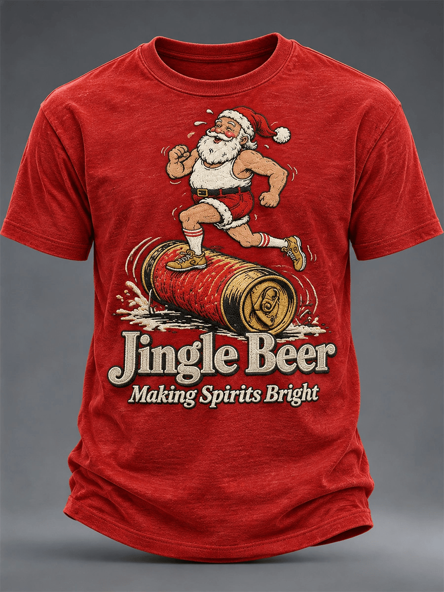 Herren-T-Shirt mit Weihnachtsmotiv