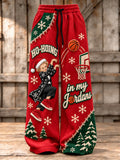 Damenhose mit lustigem Weihnachtsmotiv