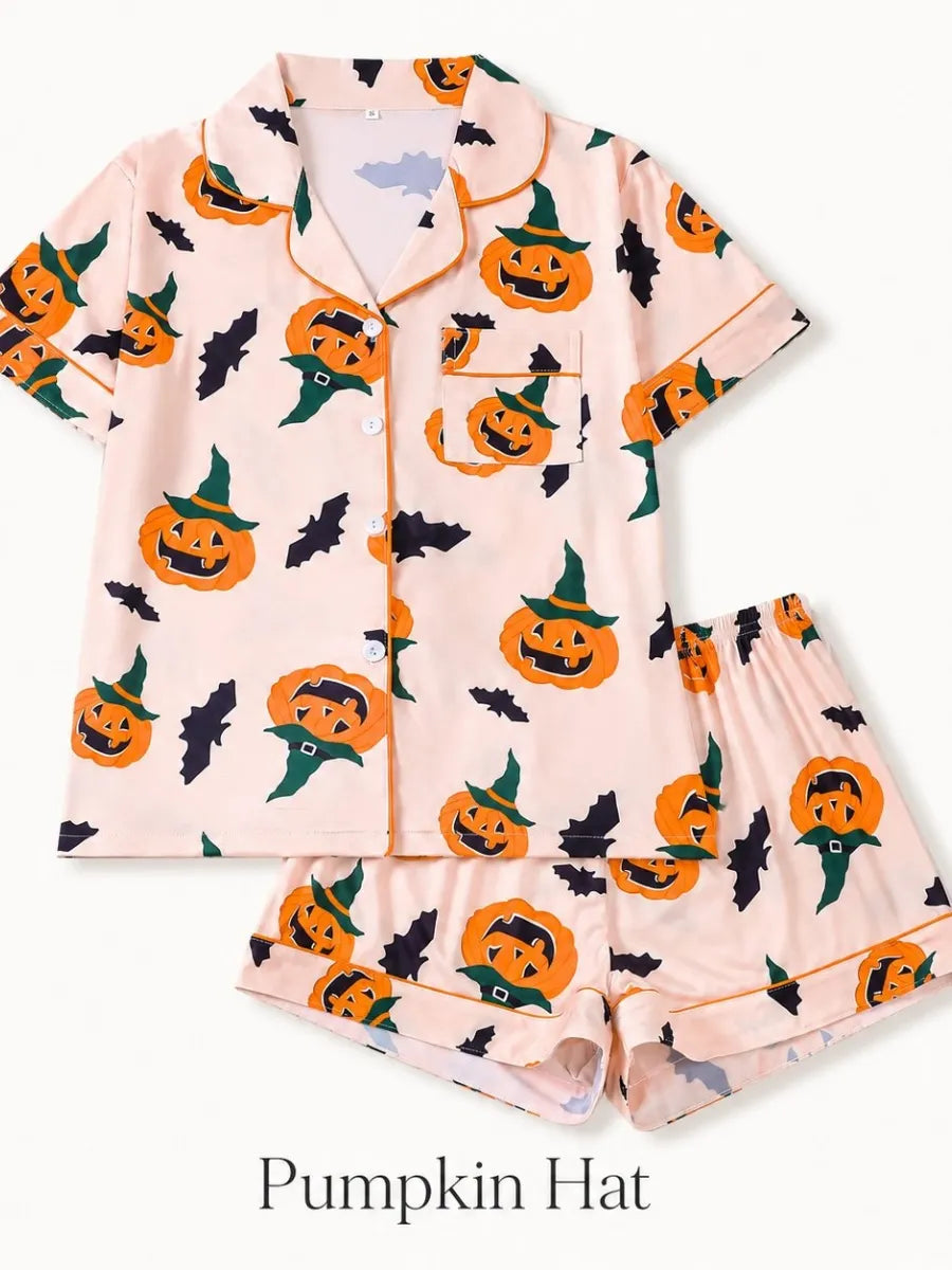 🎃 Women’s Halloween Pajama Set — Silky-Soft, Cute & Spooky-Cozy 👻