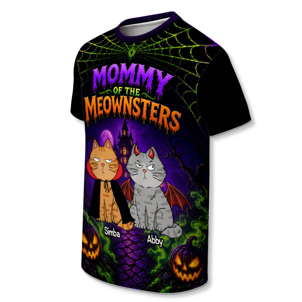 Spooky Cat Mom - Personalized Shirt - Halloween Gift For Cat Moms, Wife