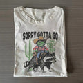 Funny Retro Vintage Frog Cowboy and Raccoon T-shirt