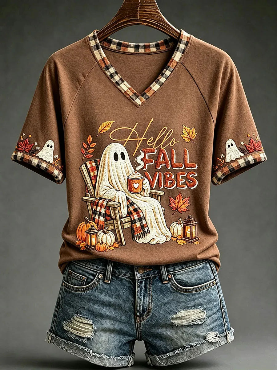 Women's Fall V-Neck T-Shirts