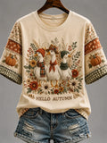 Women's Autumn Short-sleeved T-shirt