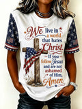 Women's Casual Faith Printed T-Shirt