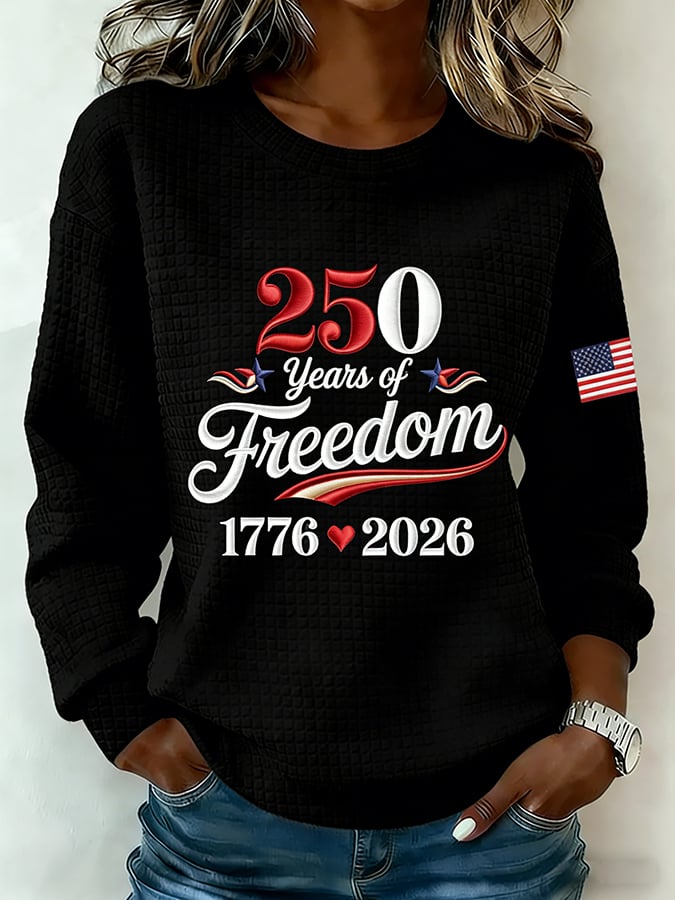 Women's Vintage America 250th Anniversary Print Top