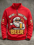 Men's Christmas Print Casual Hoodie