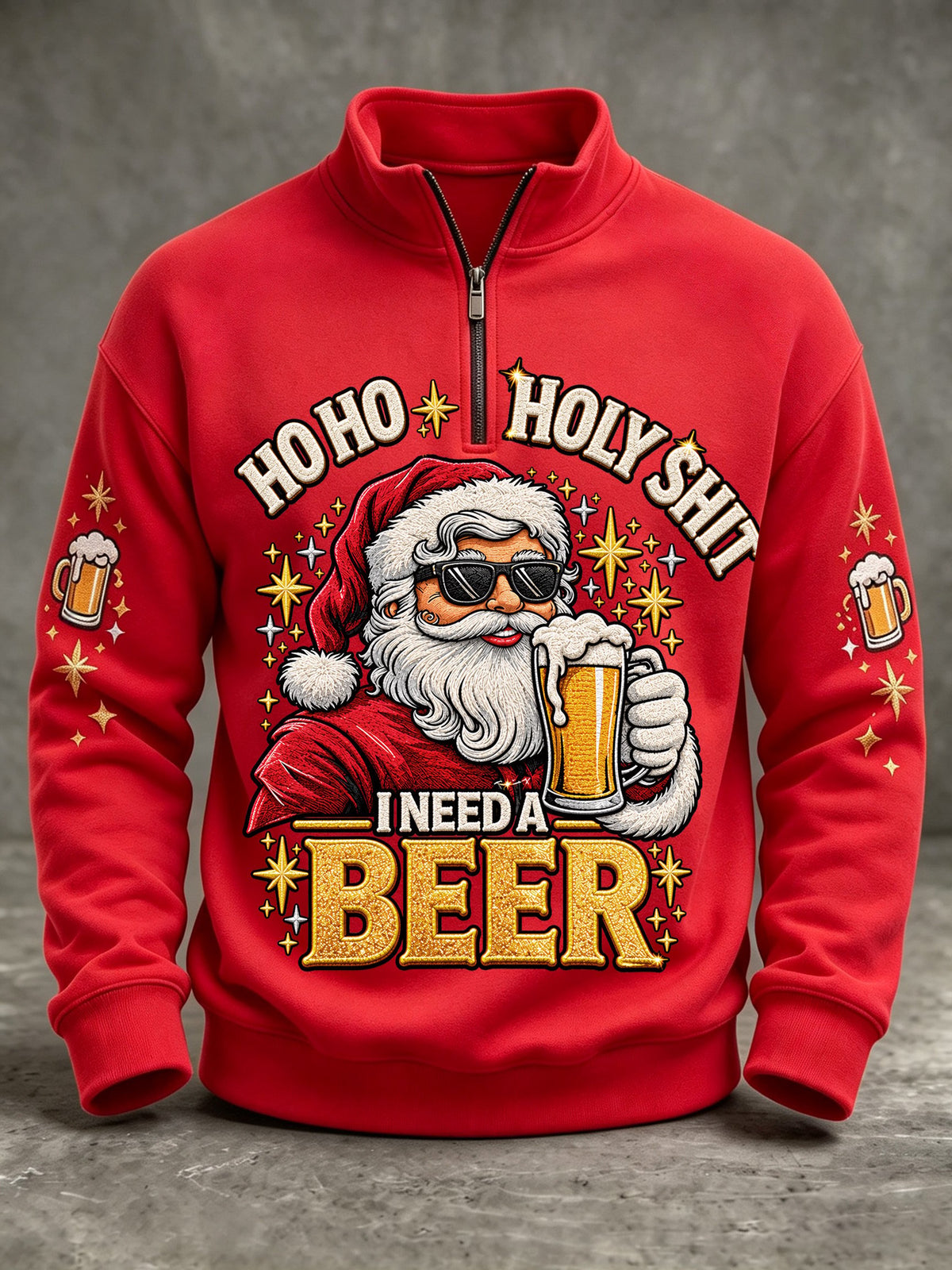 Men's Christmas Print Casual Hoodie