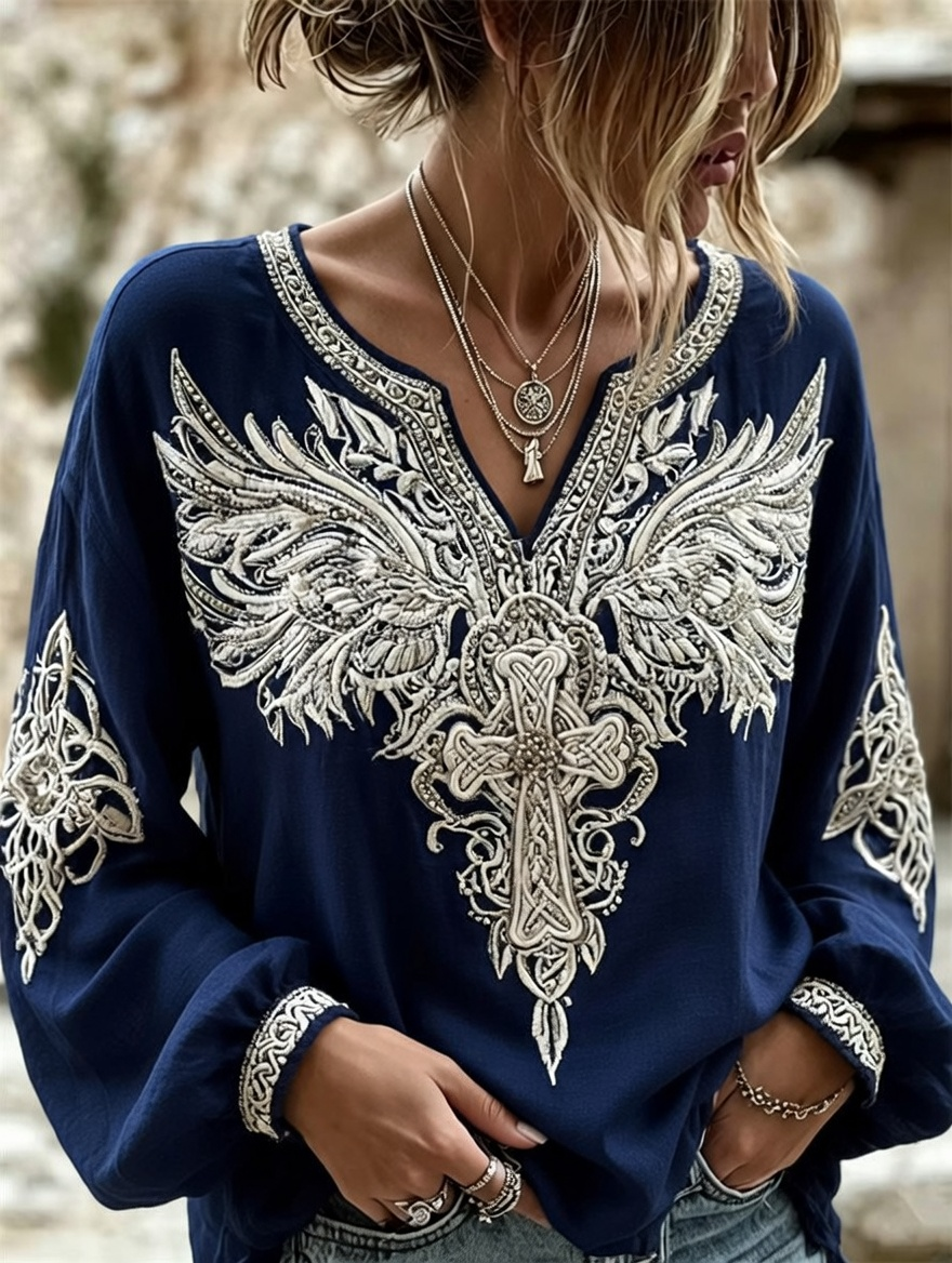 Women'S Faith Printed Casual Round Neck Top