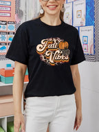 Leopard Print Fall Vibes Cotton T-Shirt
