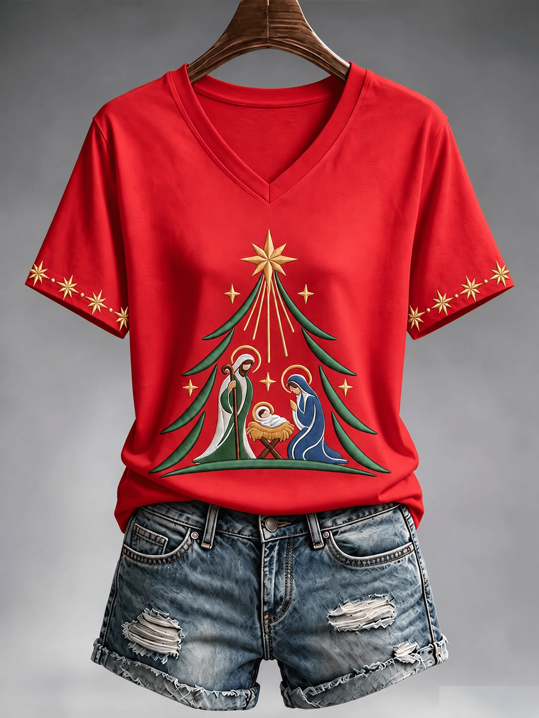 Women's Christmas Faith Print T-Shirt