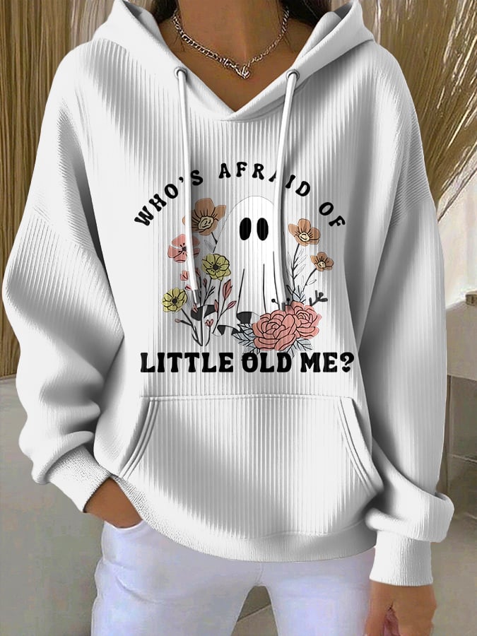 🔥HOT SALE🔥Women'S Casual Halloween Cute Little Ghost Hooded Sweatshirt