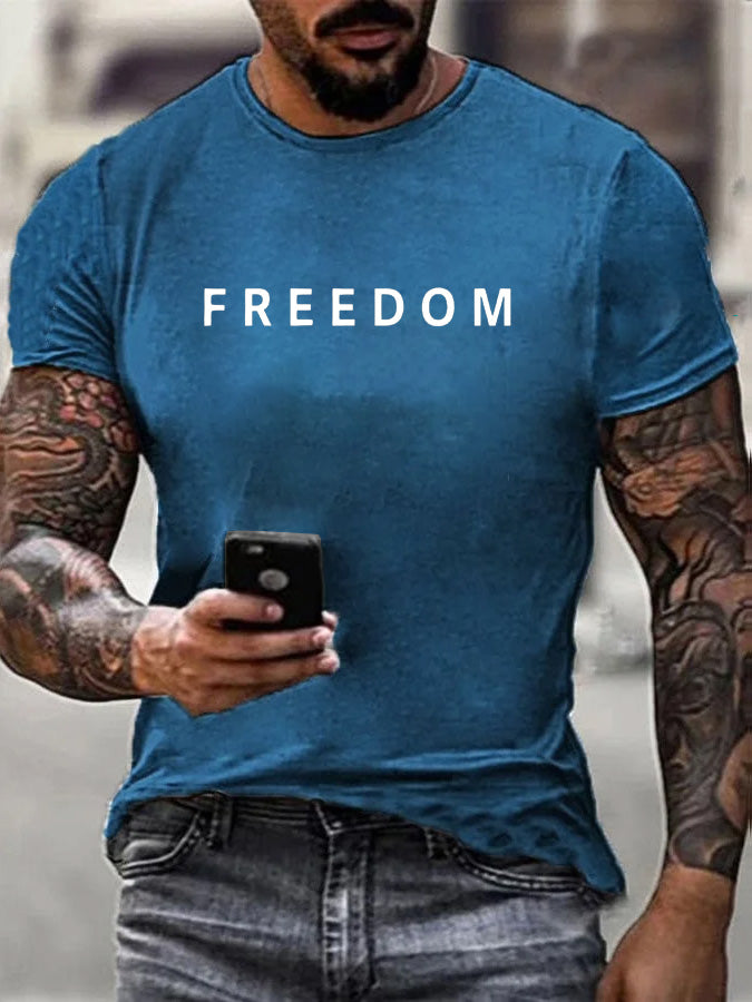 Freedom  Pattern100% Cotton T-Shirt