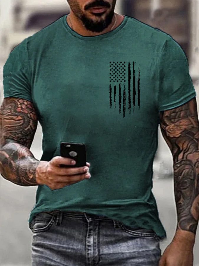 Men's American Flag Cotton T-Shirt