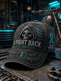 “Fight Back” PTSD Awareness Grim Reaper Skull Vintage Baseball Cap