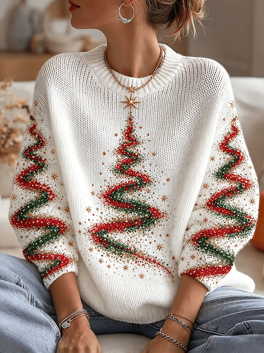 Damen-Sweatshirt mit Weihnachtsprint