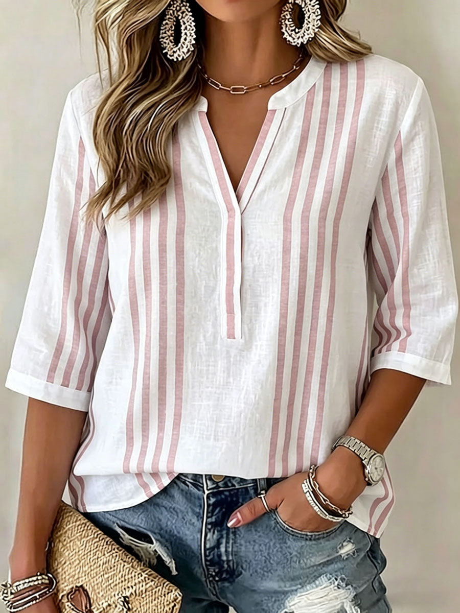 Women'S Casual Cotton Linen Top