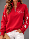 Women's Winter Christmas Faith Zip-Up Hoodie